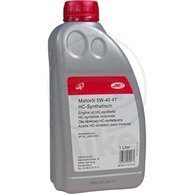 Picture of 4 STROKE SYNTHETIC OIL 5W-40 1LTR JMCSYNTHETIC